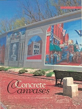 Concrete Canvases Ohio magazine April 2010 - about amazing murals painted on floodwalls along the Ohio River