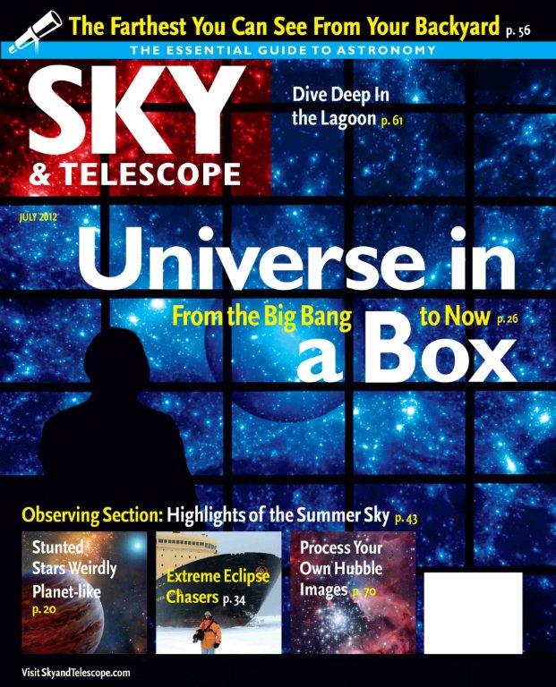 article title is actually "Universe on Fast Forward," on the Bolshoi cosmological simulation, and how supercomputer modeling is transforming cosmology from an observational science into an experimental science, Sky & Telescope July 2012