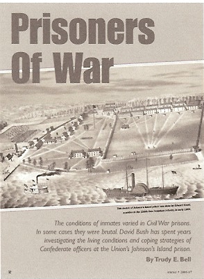 American Archaeology Winter 2006-2007 - profile of David Bush and his dig of the Civil War prisoner of war camp for Confederate officers on Johnson Island in Ohio