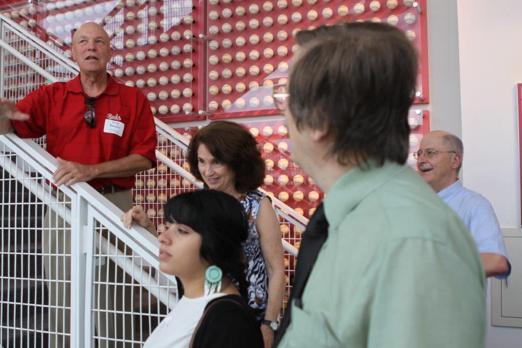 Greg Rhodes leading Cincinnati Reds Hall of Fame tour